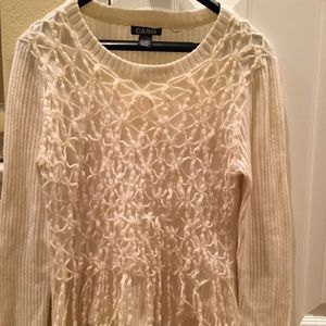 Ivory embellished sweater
